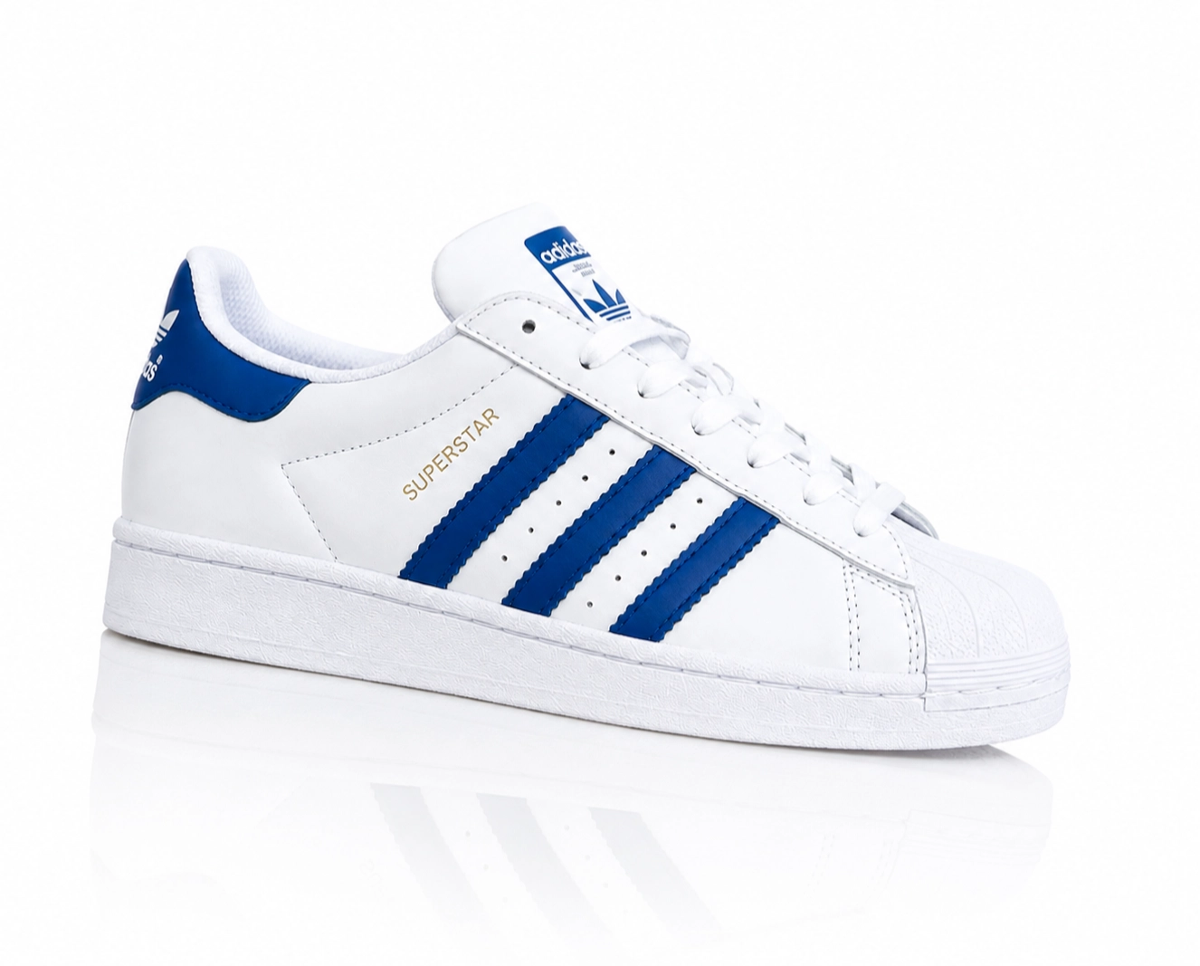 Adidas Süper Star Beyaz Saks Mavi