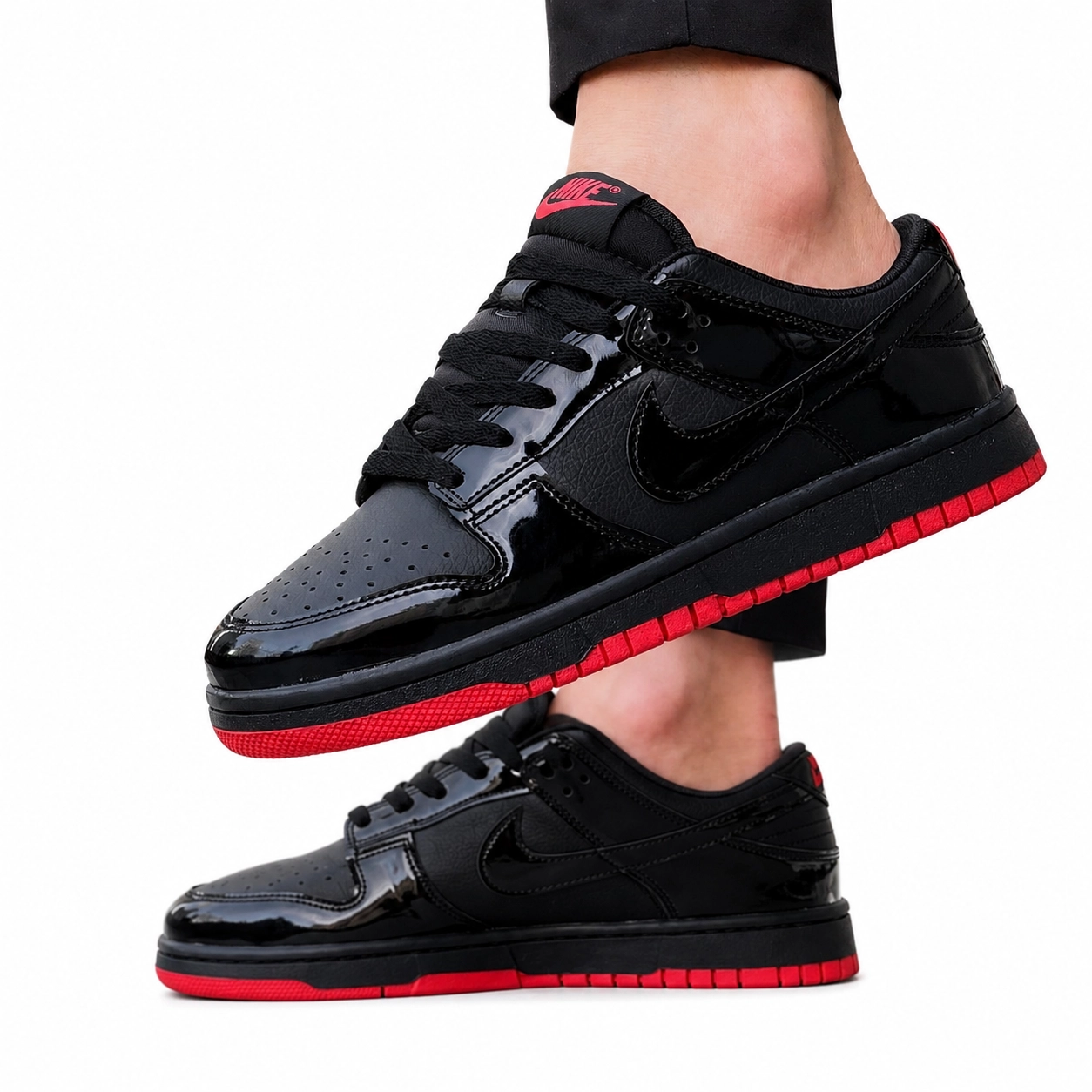 DUNK SB SİYAH RUGAN KIRMIZI