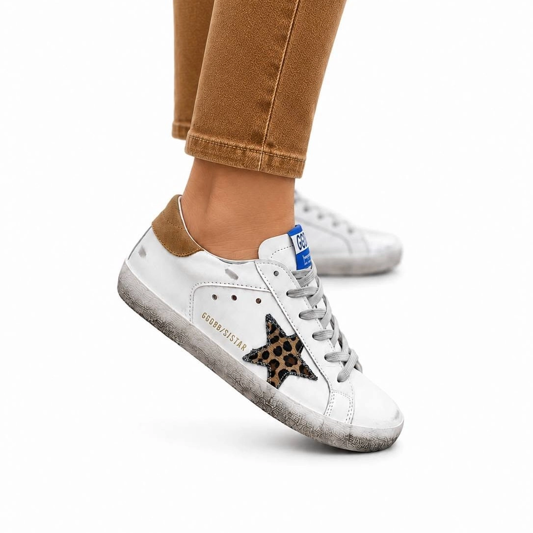GOLDEN GOOSE BEYAZ LEOPAR