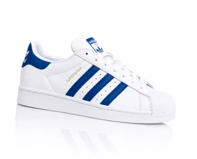 Adidas Süper Star Beyaz Saks Mavi