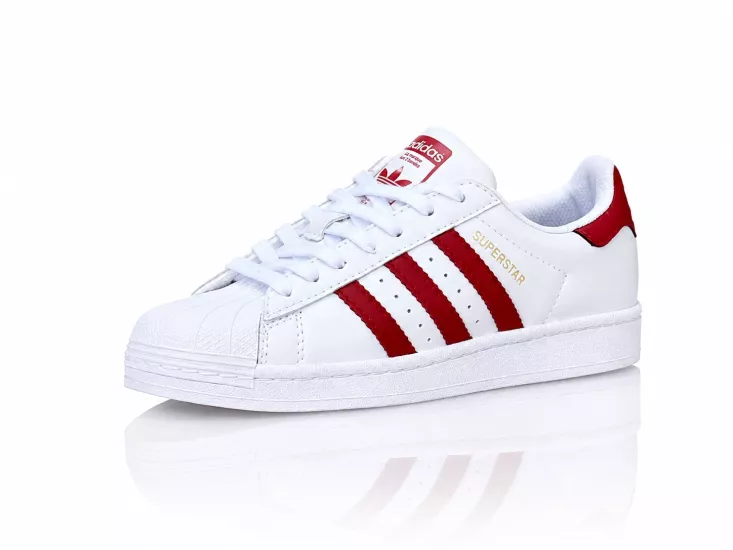 Adidas Süper Star Beyaz Bordo