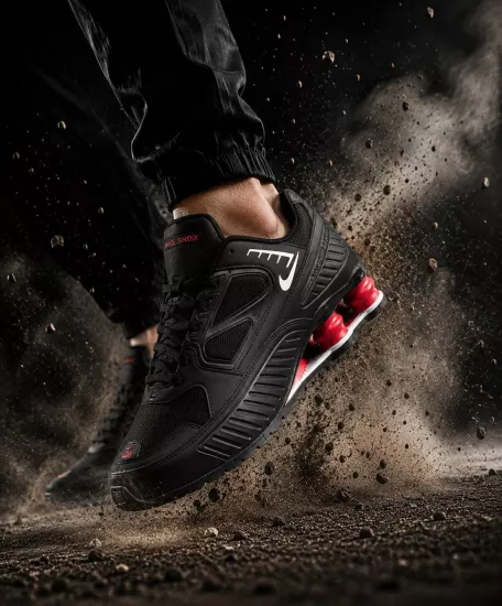 Nike Shox Enigma Siyah Kırmızı
